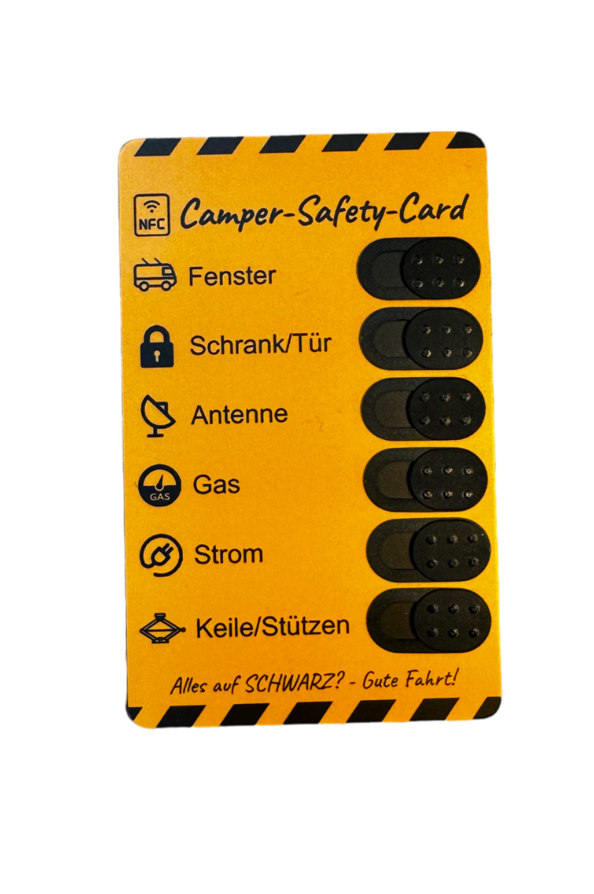 camper checkliste Camper Safety Card (NFC)