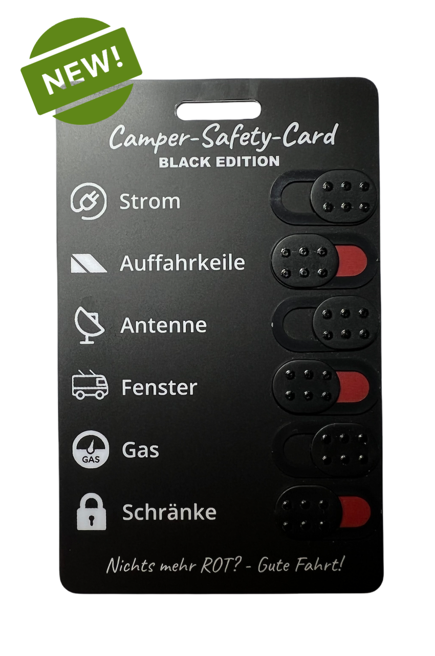 Camper Safety Card original BLACK