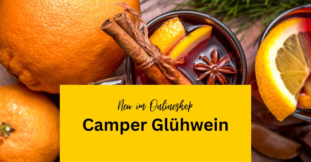 Feiner Camper Glühwein in rot und weiß!