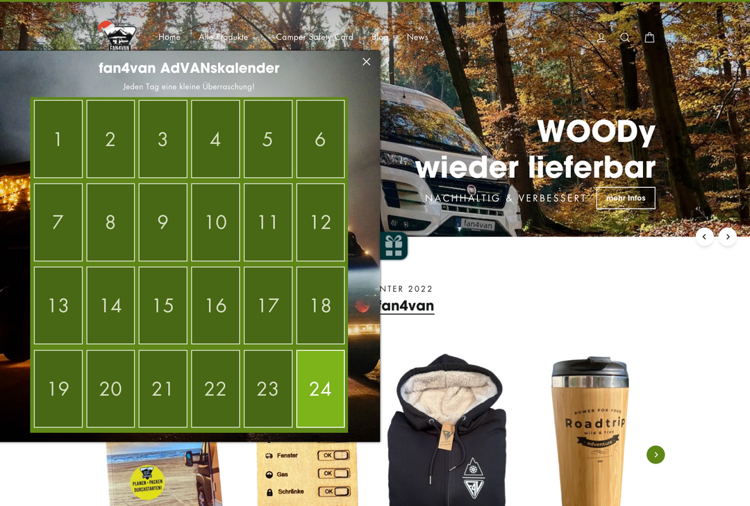 Der fan4van AdVANskalender ist online