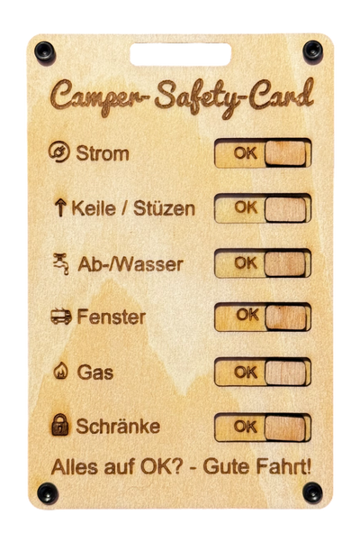 Camper Safety Card WOODy