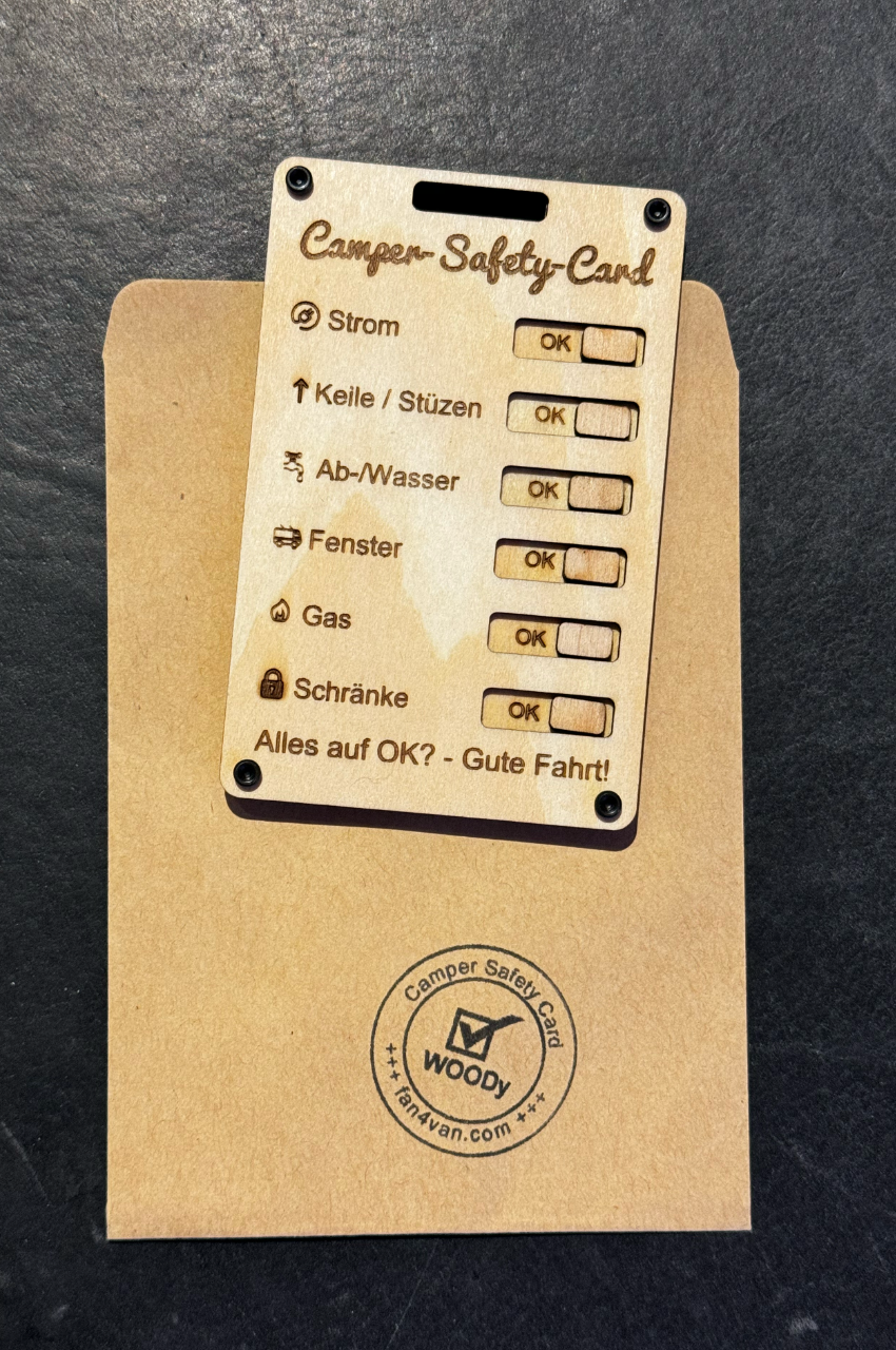 Camper Safety Card WOODy