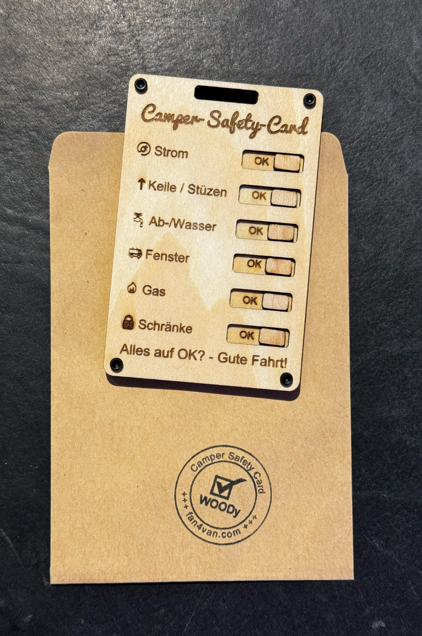 checkliste camping wohnmobil Die Wohnmobil Checkliste Camper Safety Card (WOODy) – fan4van