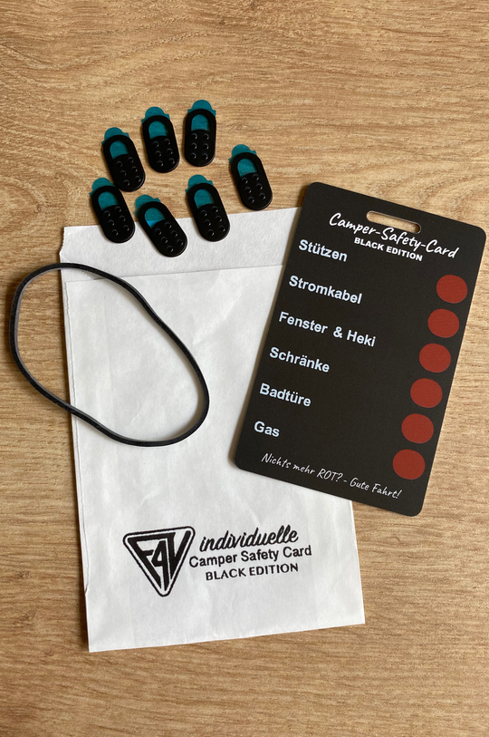 individuelle Camper Safety Card BLACK EDITION