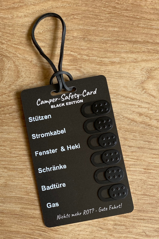 individuelle Camper Safety Card BLACK EDITION